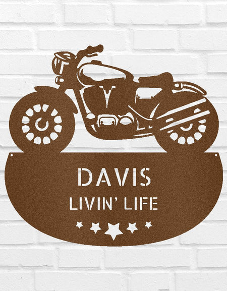 Motosiklet Kişiselleştirilmiş Hediyeler - Özel Metal Tabela
