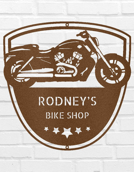 Motosiklet Duvar Sanatı - Özel Metal Tabela