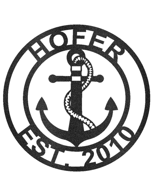 Resmi Galeri görüntüleyicisine yükleyin, Anchor Aile Adı Kişiselleştirilmiş Hediyeler - Özel Metal Tabela
