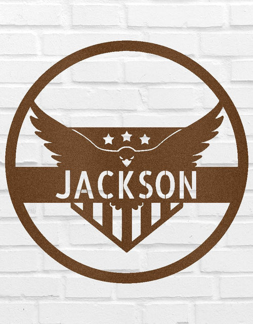 Load image into Gallery viewer, Attacking Eagle Personalized Gifts - Custom Metal Sign
