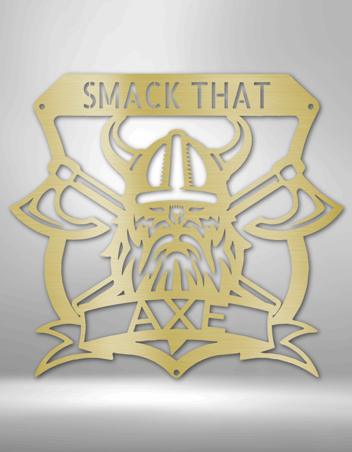 Load image into Gallery viewer, Battle Axe Plaque Personalized Gifts - Custom Metal Sign
