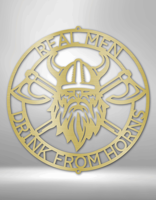 Load image into Gallery viewer, Battle Axe Ring Personalized Gifts - Custom Metal Sign

