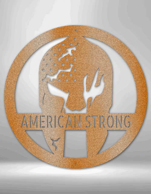 Load image into Gallery viewer, Battle Spartan Helmet Personalized Gifts - Custom Metal Sign

