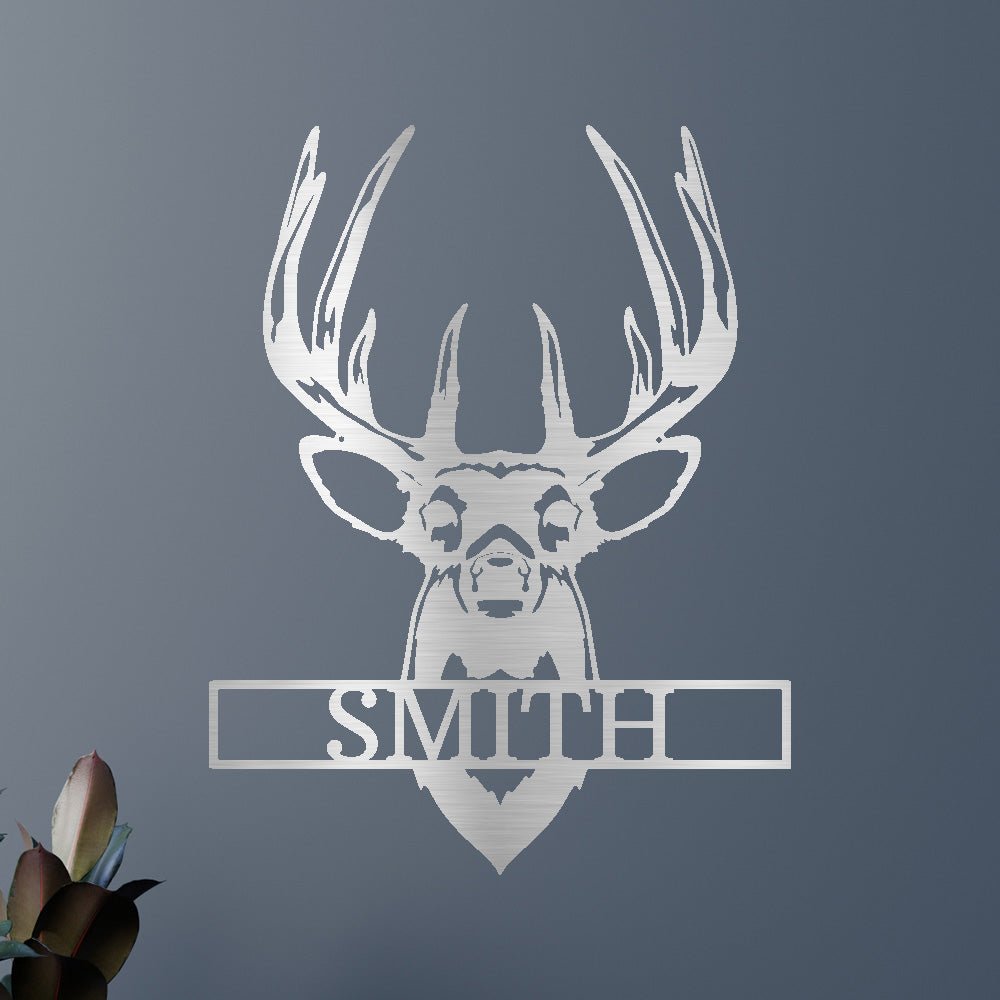 Buck Mount Geyik Kişiselleştirilmiş Hediyeler - Özel Metal Tabela