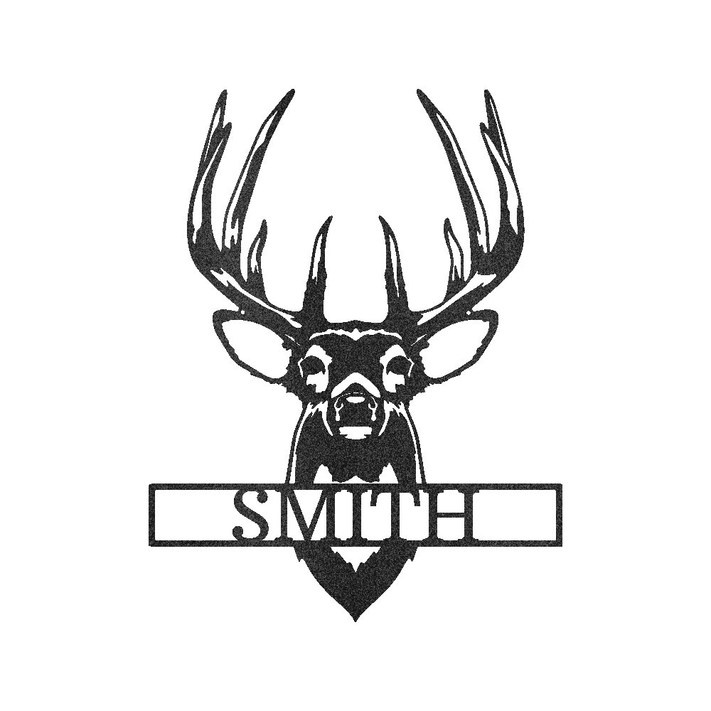 Buck Mount Geyik Kişiselleştirilmiş Hediyeler - Özel Metal Tabela