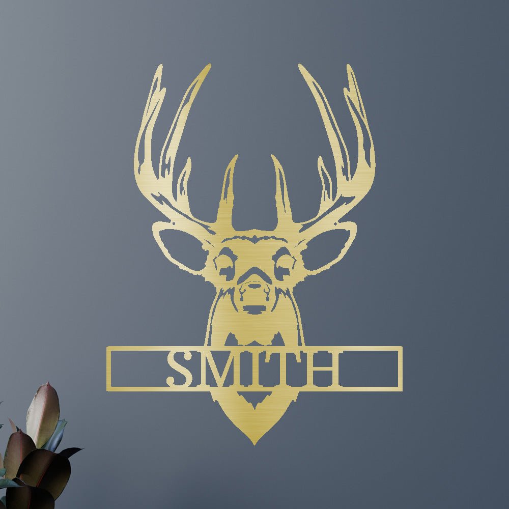 Buck Mount Geyik Kişiselleştirilmiş Hediyeler - Özel Metal Tabela