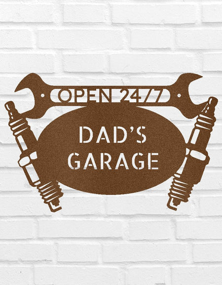 Araba Babasının Garajı Kişiselleştirilmiş Hediyeler - Özel Metal Tabela