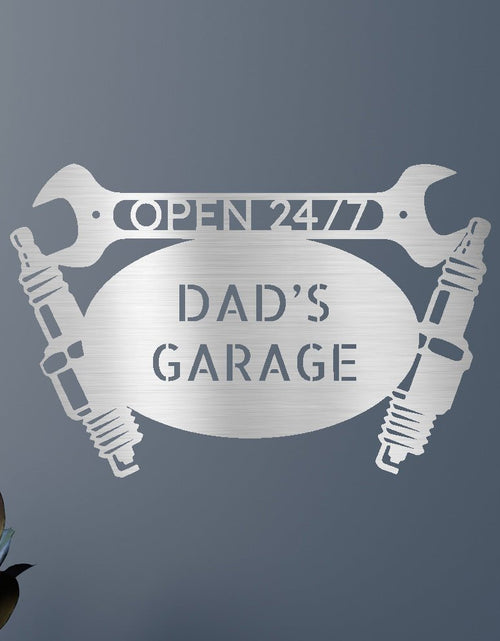 Load image into Gallery viewer, Car Dad&#39;s Garage Personalized Gifts - Custom Metal Sign
