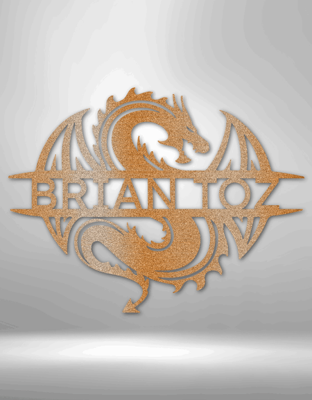 Kelt Ejderhası Kişiselleştirilmiş Hediyeler - Özel Metal Tabela