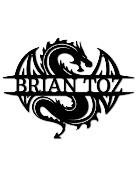 Kelt Ejderhası Kişiselleştirilmiş Hediyeler - Özel Metal Tabela