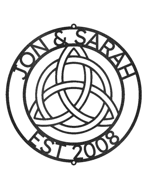 Load image into Gallery viewer, Celtic Knot Ring Personalized Gifts - Custom Metal Sign
