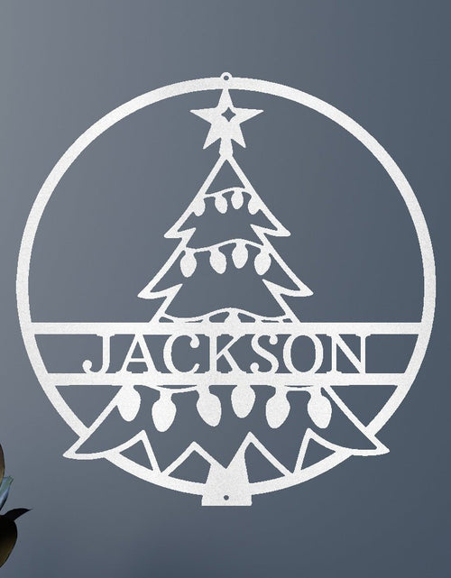 Load image into Gallery viewer, Christmas Tree Personalized Gifts - Custom Metal Sign
