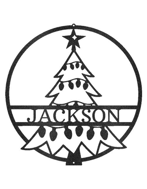 Load image into Gallery viewer, Christmas Tree Personalized Gifts - Custom Metal Sign
