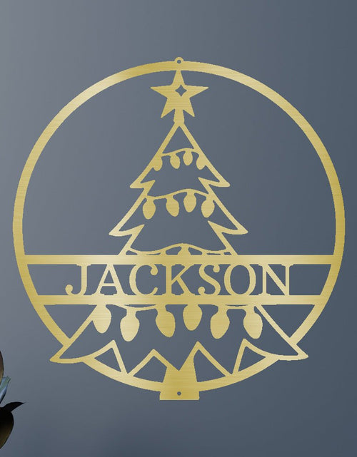 Load image into Gallery viewer, Christmas Tree Personalized Gifts - Custom Metal Sign
