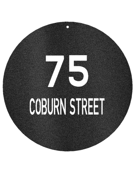 Circle Home Address Kişiselleştirilmiş Hediyeler - Özel Metal Tabela