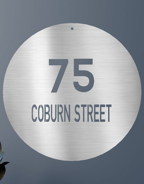 Load image into Gallery viewer, Circle Home Address Personalized Gifts - Custom Metal Sign
