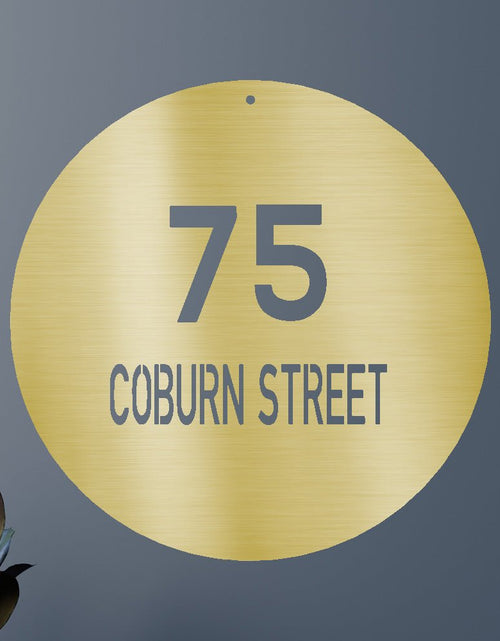 Load image into Gallery viewer, Circle Home Address Personalized Gifts - Custom Metal Sign
