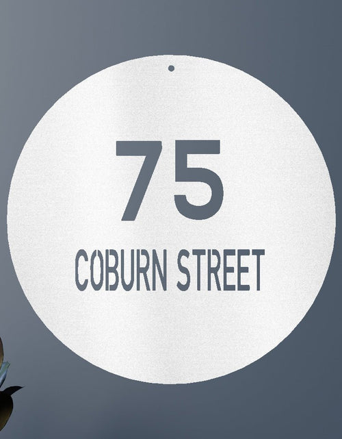 Load image into Gallery viewer, Circle Home Address Personalized Gifts - Custom Metal Sign
