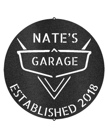 Klasik Araba Garajı Kişiselleştirilmiş Hediyeler - Özel Metal Tabela