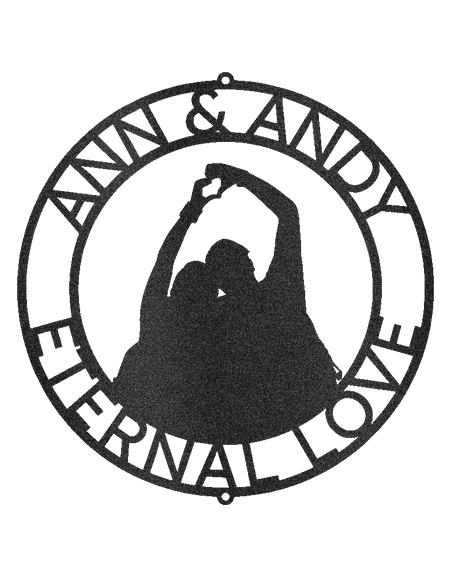 Çift İsimli Kişiselleştirilmiş Hediyeler - Özel Metal Tabela, Yıldönümü/Düğün Hediyesi