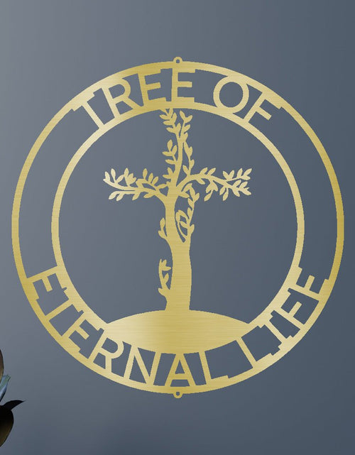 Load image into Gallery viewer, Cross Tree Personalized Gifts - Custom Metal Sign
