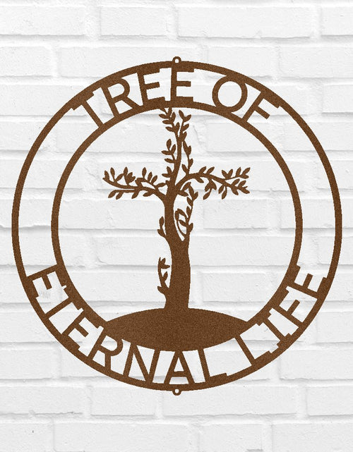 Load image into Gallery viewer, Cross Tree Personalized Gifts - Custom Metal Sign
