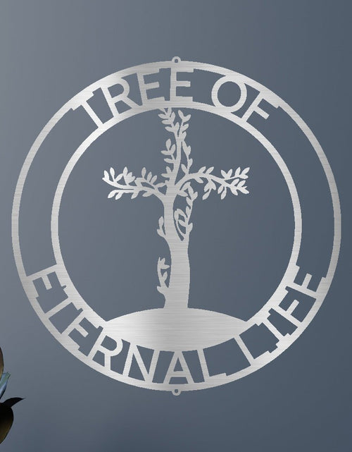 Load image into Gallery viewer, Cross Tree Personalized Gifts - Custom Metal Sign
