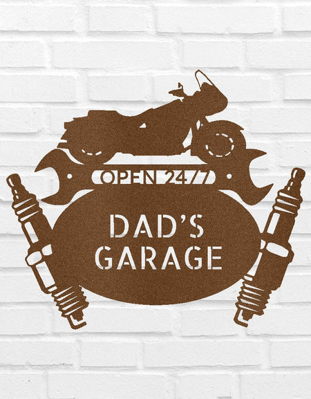 Cruiser Mechanic Garage Kişiselleştirilmiş Hediyeler - Özel Metal Tabela