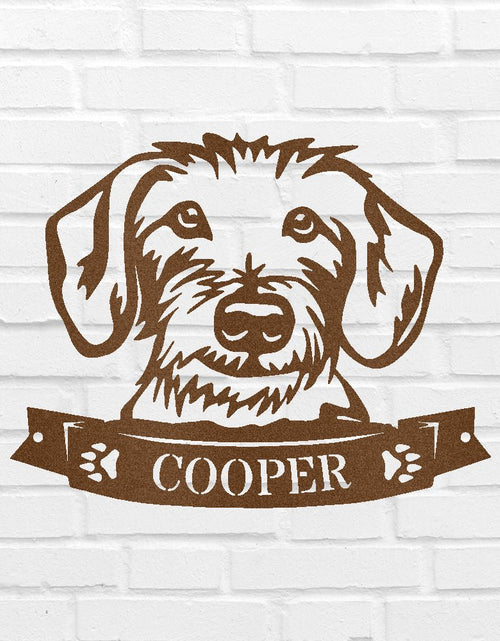 Load image into Gallery viewer, Dachshund Face Personalized Gifts - Custom Metal Sign
