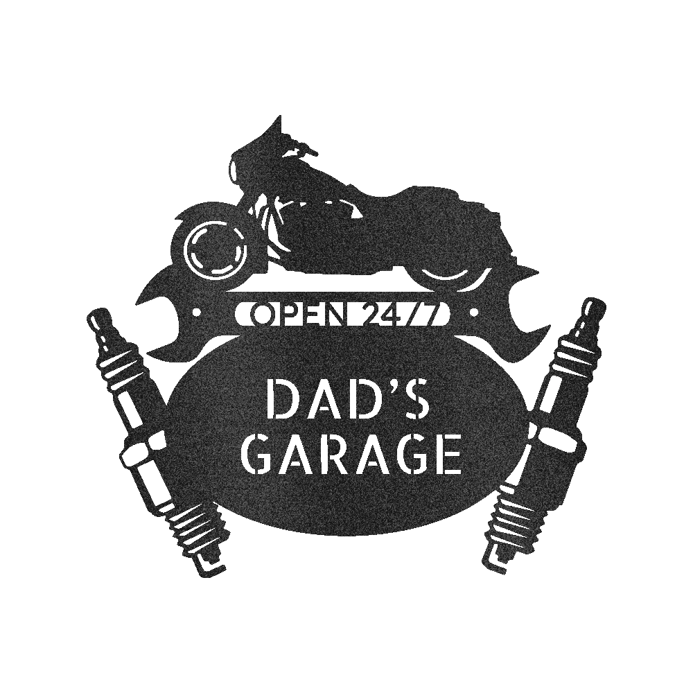 Baba Garaj Tabelası - Özel Metal Tabela, Baba İçin Hediye, Noel Hediyesi