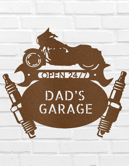 Dad Garage Sign - Custom Metal Sign, Gift For Father, Christmas Gift