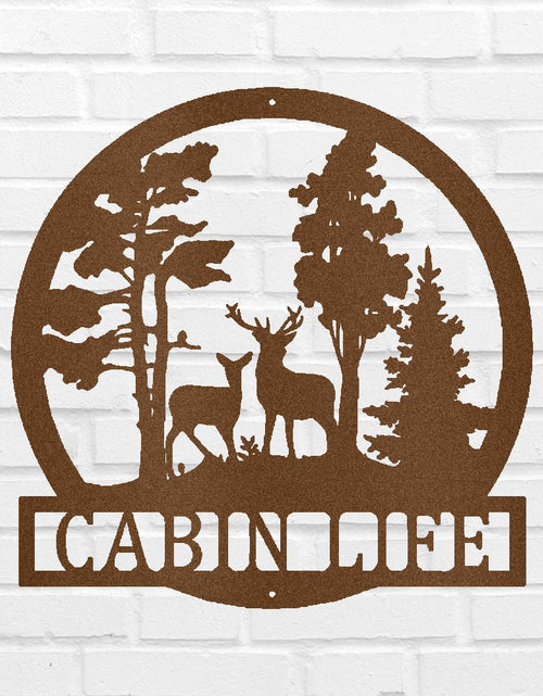 Load image into Gallery viewer, Deer Text Personalized Gifts - Custom Metal Sign, Anniversary/Wedding/Housewarming Gift
