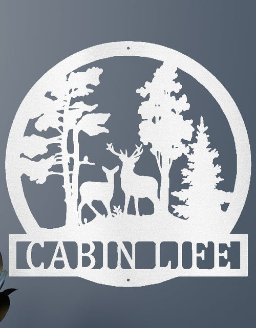 Load image into Gallery viewer, Deer Text Personalized Gifts - Custom Metal Sign, Anniversary/Wedding/Housewarming Gift
