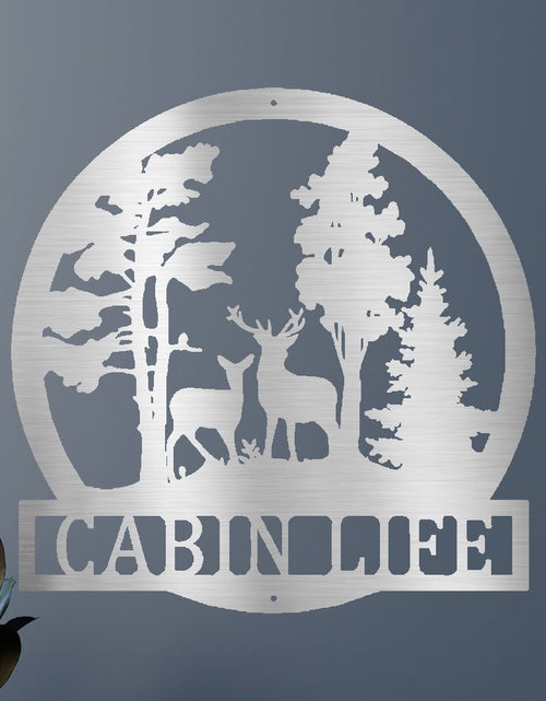 Load image into Gallery viewer, Deer Text Personalized Gifts - Custom Metal Sign, Anniversary/Wedding/Housewarming Gift
