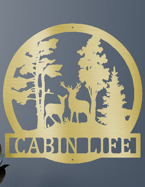 Load image into Gallery viewer, Deer Text Personalized Gifts - Custom Metal Sign, Anniversary/Wedding/Housewarming Gift
