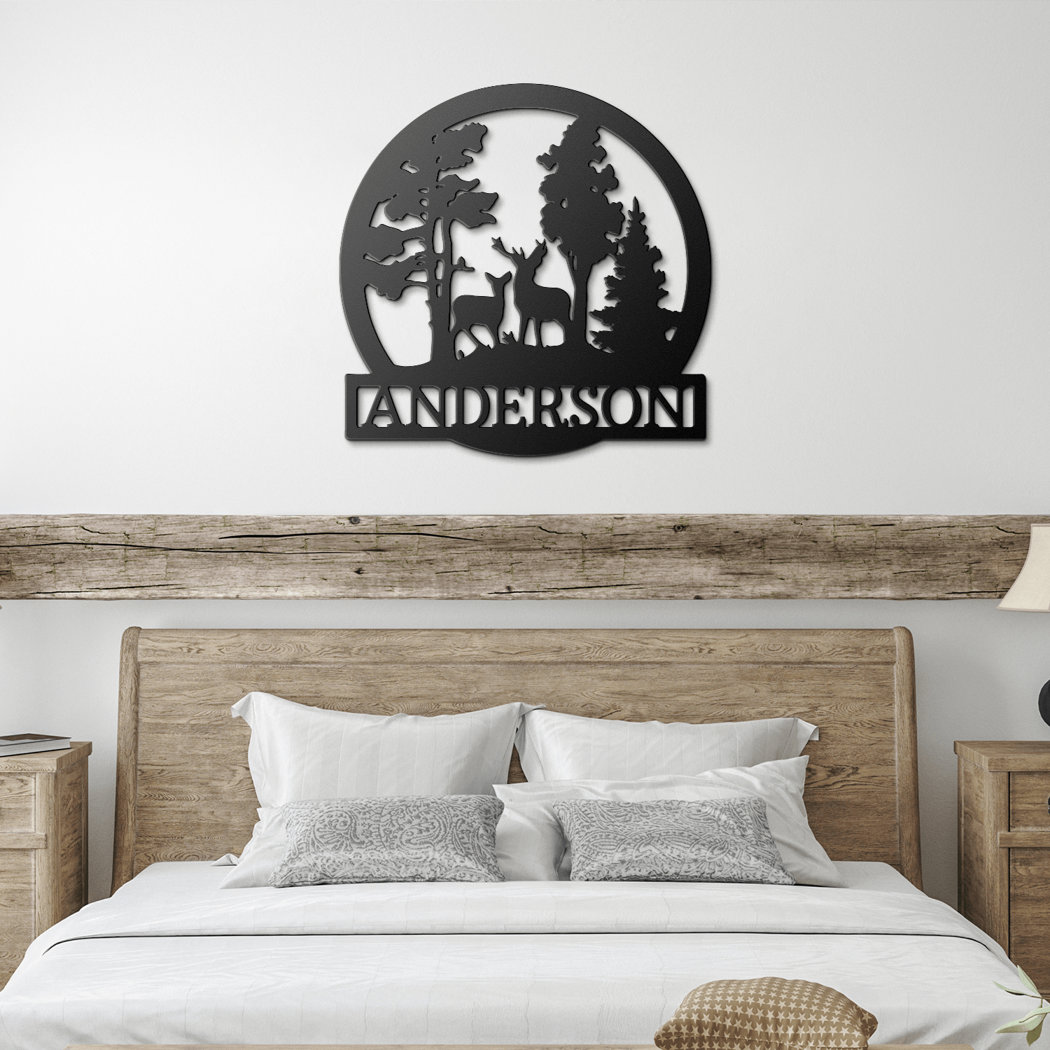 Deer Text Personalized Gifts - Custom Metal Sign, Anniversary/Wedding/Housewarming Gift