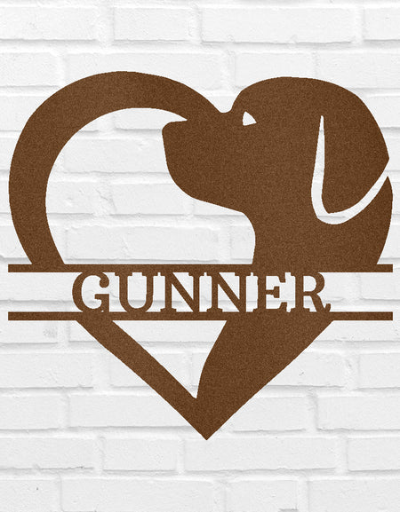 Dog Love Personalized Gifts - Custom Metal Sign