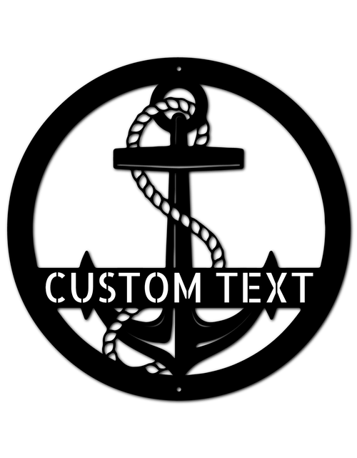 Load image into Gallery viewer, Elaborate Anchor Personalized Gifts - Custom Metal Sign
