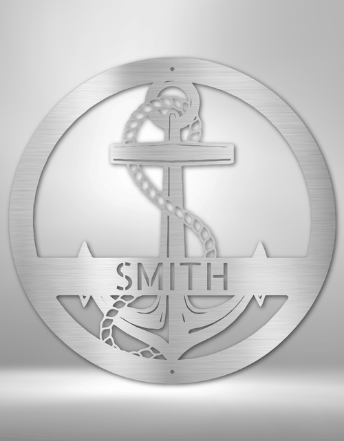 Load image into Gallery viewer, Elaborate Anchor Personalized Gifts - Custom Metal Sign
