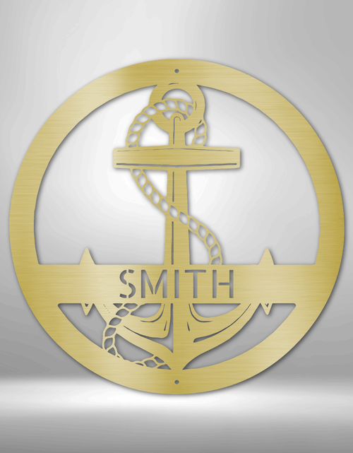 Load image into Gallery viewer, Elaborate Anchor Personalized Gifts - Custom Metal Sign
