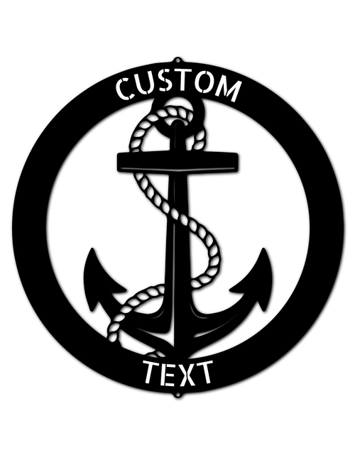 Load image into Gallery viewer, Elaborate Anchor Ring Personalized Gifts - Custom Metal Sign
