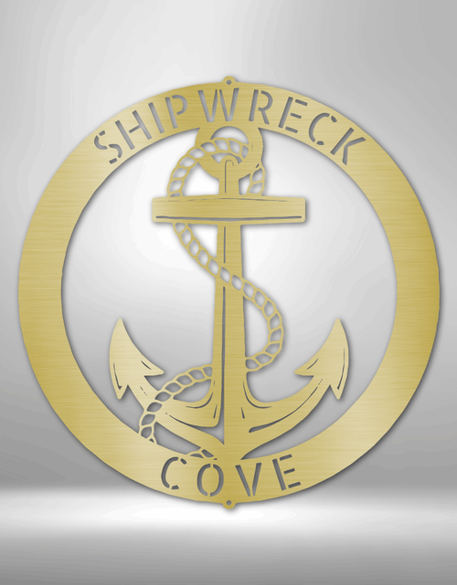 Load image into Gallery viewer, Elaborate Anchor Ring Personalized Gifts - Custom Metal Sign
