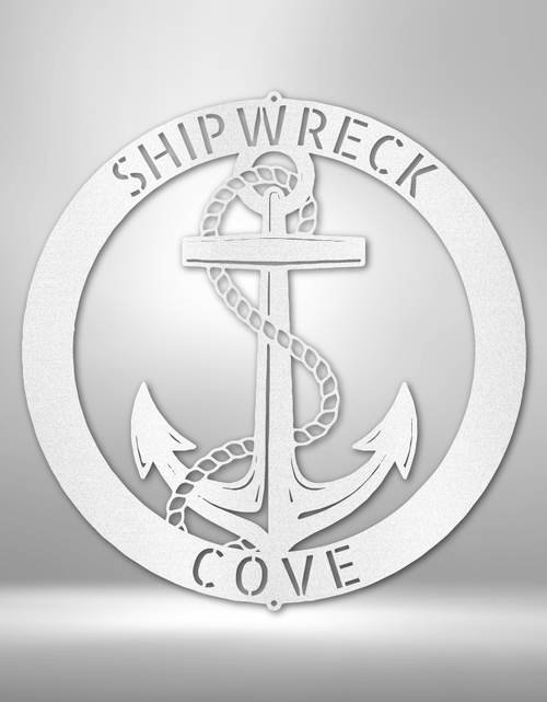 Load image into Gallery viewer, Elaborate Anchor Ring Personalized Gifts - Custom Metal Sign
