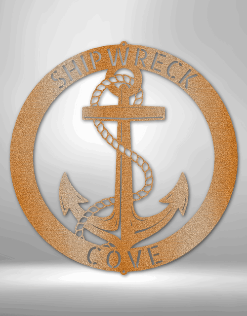 Load image into Gallery viewer, Elaborate Anchor Ring Personalized Gifts - Custom Metal Sign
