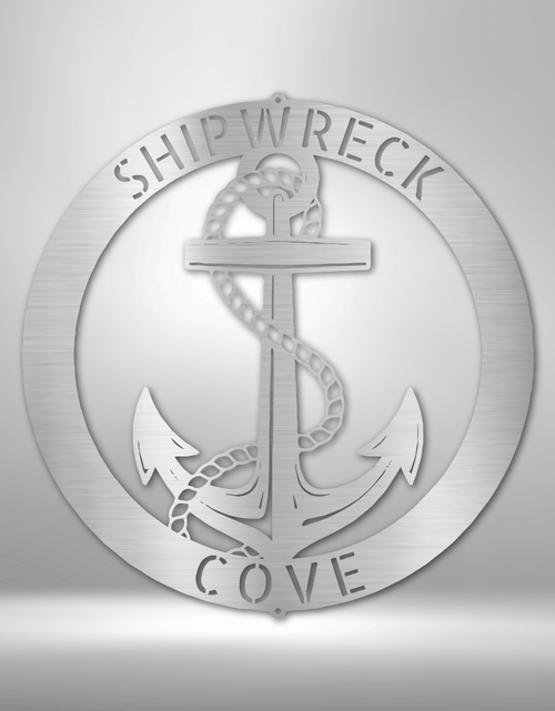 Load image into Gallery viewer, Elaborate Anchor Ring Personalized Gifts - Custom Metal Sign
