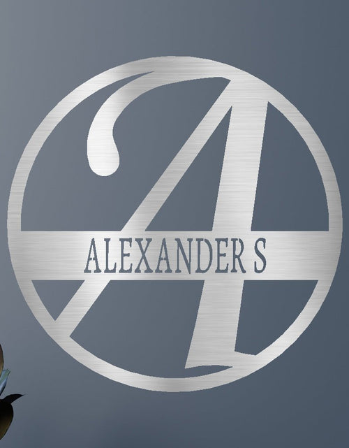 Load image into Gallery viewer, Exemplary Family Name Personalized Gifts - Custom Metal Sign, Split Letter
