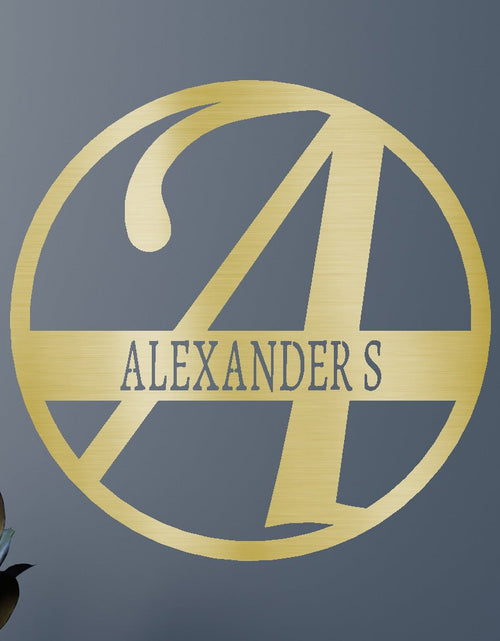 Load image into Gallery viewer, Exemplary Family Name Personalized Gifts - Custom Metal Sign, Split Letter
