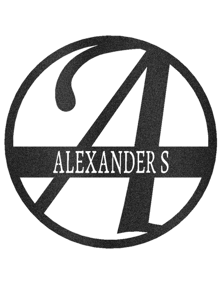 Exemplary Family Name Personalized Gifts - Custom Metal Sign, Split Letter