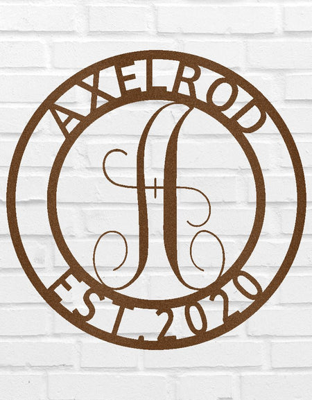 Family Name Personalized Gifts - Custom Metal Sign, Split Letter