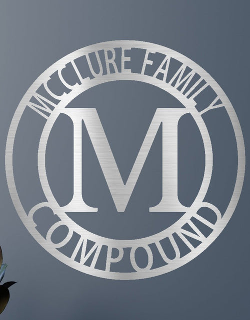 Load image into Gallery viewer, Family Name Sign - Custom Metal Sign, Split Letter, Wedding Gift
